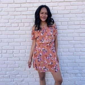 Tobi off the shoulder mini dress